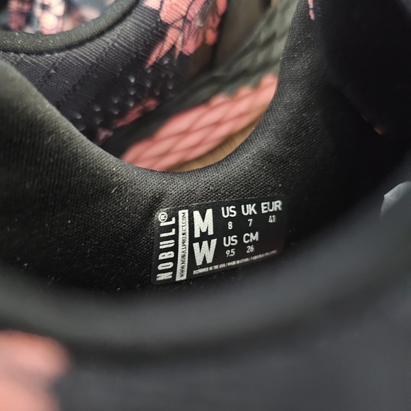 Womens 9.5 Mens 8 No Bull Cherry Blossom All Day Sneakers Ripstop Black Pink - Picture 4 of 8